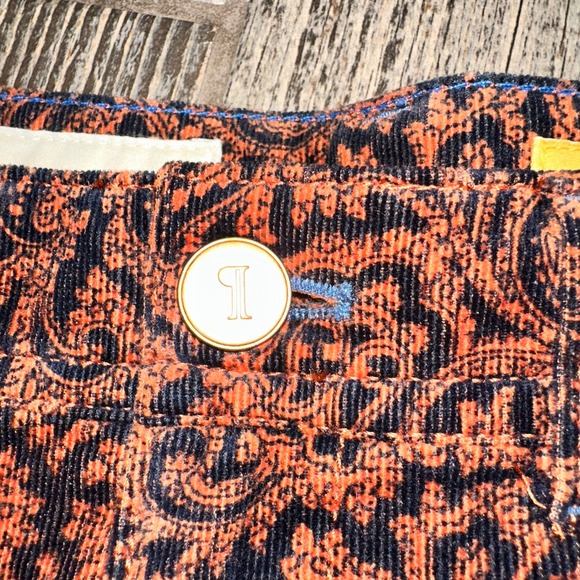 Pilcro‎ and the Letterpress Anthropologie Paisley Corduroy Pants Size 28 - Picture 7 of 12